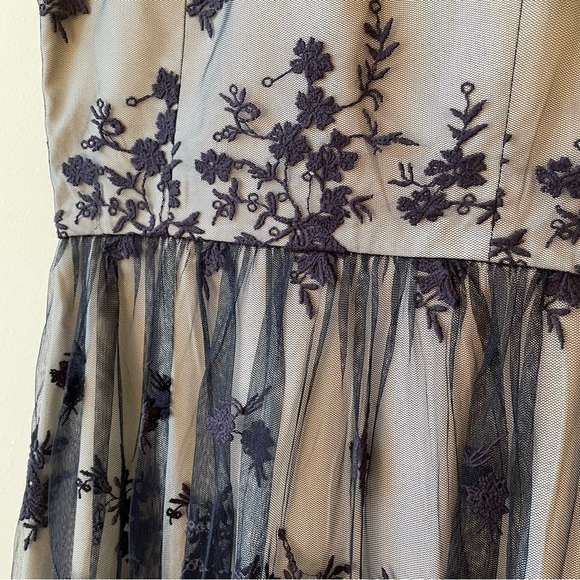 Navy and Cream Lace A-Line Dress - no bra needed! - Picture 6 of 11